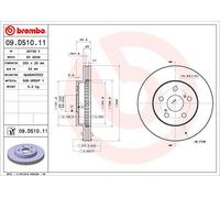 2 X Disque De Frein D'Axe Avant Pour TOYOTA PRIUS PRIUS PHV