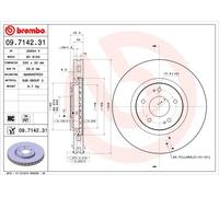 2 X DISQUE DE FREIN D'ESSIEU AVANT POUR MITSUBISHI LANCER