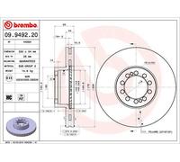 2 X Disque De Frein Essieu Avant Pour RENAULT TRUCKS VOLVO D FL III MIDLUM