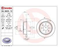 2 X Disque Frein Axial Arrière pour Lotus MG Rover 200 25 25 Commerce 400 45 C