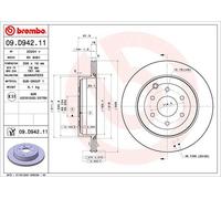 2 X Disque Frein Axial Arrière pour Mercedes-Benz Nissan Classe X Navara NP300