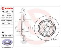 2 X Disque Frein Axial Arrière pour Volvo Asie S60 S60L S80 V60 V70 XC70