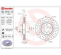 2 X Disque Frein Axial Avant pour Audi VW Skoda Seat VW ( FAW ) Zhonghua ( Brill