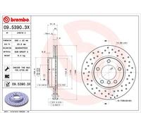 2 X Disque Frein Axial Avant pour BMW (Brilliance) De la Chapelle 3 3 Ser