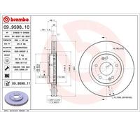 2 X Disque Frein Axial Avant pour Hawtai Hyundai Boliger E70 E80 Santa Fé San