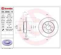 2 X Disque Frein Axial Avant pour Renault Dacia 11 1310 1410 19 21 9 Clio Exp