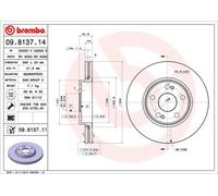 2 X Disque Frein Axial Avant pour Renault Espace Laguna Megane Safrane Scénic