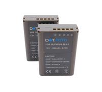 2 x Dot.Foto BLN-1 Premium 7.6v / 1220mAh Batterie Rechargeable pour Olympus Om-D E-M1, E-M5, E-M5 II, Pen E-P5, Pen-F, HLD-6