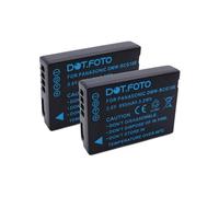 2 x Dot.Foto DMW-BCG10, DMW-BCG10E Premium 3.6v / 895mAh Batterie Rechargeable pour Panasonic Lumix DMC-TZ6 TZ7 TZ8 TZ9 TZ10 TZ20 TZ30 TZ35 TZ65