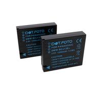 2 x Dot.Foto DMW-BCJ13, DMW-BCJ13E Premium 3.6v / 1250mAh Batterie Rechargeable pour Panasonic Lumix DMC-LX5, DMC-LX7