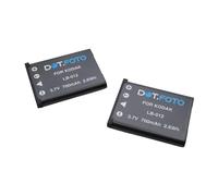 2 x Dot.Foto LB-012 Premium 3.7v / 700mAh Batterie Rechargeable pour Kodak PixPro SL5, FZ51, FZ52, FZ53, FZ55