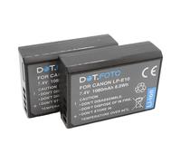 2 x Dot.Foto LP-E10 Premium 7.4v / 1080mAh Batterie Rechargeable pour Canon EOS 1100D, 1200D, 1300D, 1500D, 2000D, 3000D, 4000D