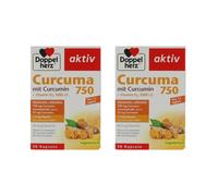 2 x double cœur curcumine 750 mg et vitamine D3 1000 30 gélules - LIVRAISON...