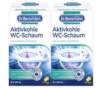 2 X Dr. Beckmann Charbon Actif WC Mousse 6x100g