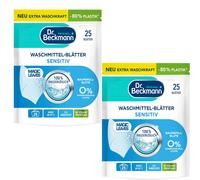 2 X Dr. Beckmann Feuilles De Lessive Sensitives Fleur De Coton