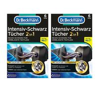 Lingettes Dr. Beckmann 3 en 1 pour tissus noirs - Restauration de la couleur, 6 pièces