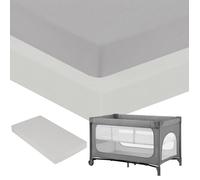 Lionelo Draps-houssesen Bambou 118 x 60 cm, Lot de 2. Drap-Housse pour bébé, Berceau, Voyage, Enfant, matière Naturelle, Respirant, en Bambou