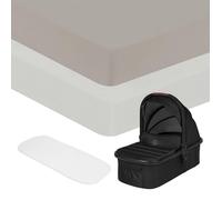 2 x Drap housse bambou pour nacelle - LIONELO - Universelle - 70 x 30 cm - Blanc / Beige
