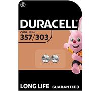 2 x Duracell 357/303 (1 ampoule de 2 batteries) 2 piles (SR44/V357/V303/SR44W/SR44SW)