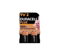 2 x Duracell 9 V Plus (1 blister de 2 batteries) 2 piles (6LR61/MN1604)