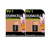 2 x Duracell 9 V rechargeables 170 mAh (2 ampoules de 1 batterie) 2 piles