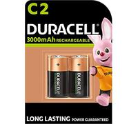 2 x Duracell C Rechargeables 3000 mAh HR14/DC1400 (1 blister de 2 batteries) 2 piles