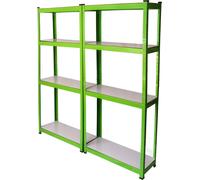 2 x E-Rax Rayonnage de stockage Rayonnage industriel Rayonnage d'atelier 100% sans vis vert
