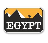 2 x Égypte Stickers muraux en vinyle iPad Ordinateur Portable Voyage Bagage Pyramides cadeau fun # 4351 - 10cm Wide x 6.5cm Tall