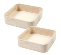 2 X en Bois Paulownia Plateau 25cm Carré Tableware Portion Décore & Paint Craft