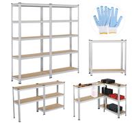 2 x Etagère de Rangement Rayonnage Stockage Garage Cuisine Atelier 180x90x30cm