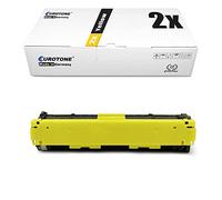2 x europc type Cartouche remanufacturée pour LaserJet Pro 200 MFP Color M251, M276 remplacer HP 131 A CF212 A jaune cartouches d'origine Eurotone (Norme ISO 19798)