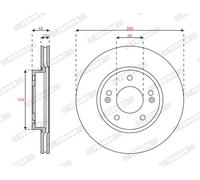2 x FERODO DDF3056C Disque de frein pour HYUNDAI,KIA
