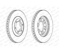2 x FERODO DDF693 Disque de frein pour GREAT WALL,ISUZU,OPEL,VAUXHALL