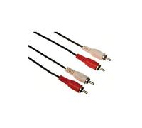 2 x fiche audio rca vers 2 x fiche audio rca de base 1.50 m doré pac204b015n