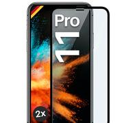 2 x film blindé pour Apple iPhone 11 Pro verre véritable Full Screen Cover ve...