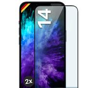 2 x film blindé pour Apple iPhone 14 verre trempé véritable couverture...
