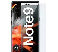 moex Film de protection d'écran complet compatible avec Samsung Galaxy Note9 - Film de protection d'écran complet incurvé 3D en verre de protection transparent, 2 x blanc