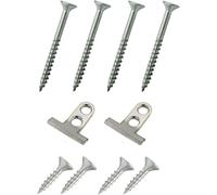 2 x fixation avant lave-vaisselle compatible avec BSH Bosch, Siemens, Neff, support en acier inoxydable porte-lave-vaisselle porte - Set de Livindo - Codes de pièces de rechange 00612645 00618833