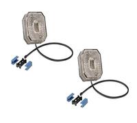 2 x FKAnhängerteile Flexi point 1 Blanc avec câble 0,5 m DC + DC Connecteur - 31-6509-027