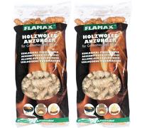 Flamax Laine de Bois Système D'Allumage 1 KG Écologique Allume-Feu