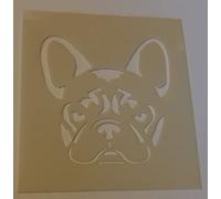 2 x French Bull dog Frenchie Mylar 350 mcg plastic stencil sheet for greeting card making/wall border/craft / hobby 4" high bullodg