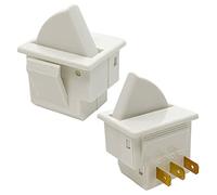 2 x Frigor Light Switch 3Pin Momentary Fridge Switch Compatible avec GE, Whirlpool, LG, Kenmore, Maytag, Amana, Crosley, KitchenAid, Magic Chef Freezer Light Switch 1NC 1NO AC 250V 2.5A