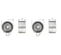 2 x Galet tendeur de courroie de distribution GATES pour SUBARU FORESTER I, II
