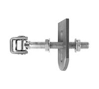 2 x Gond de Porte réglable M18 x 185 mm avec Patte à Souder à Forme de U Ferrure pour Portail Charnière pour Porte en