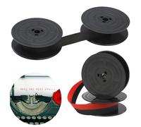 2 x GR4 Ruban pour Machine À Écrire, Ruban Machine a Ecrire Universel en Nylon Compatibles avec Olivetti La Plupart Des Machines À Écrire de 7 Mètres Chacun (Noir + Noir & Rouge)