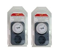 2 X Heitech Minuteur Mécanique Avec Protection Enfant Pour Intérieur