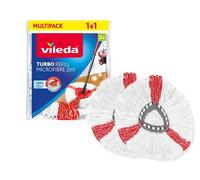 2 x housse de rechange Vileda Turbo 2 en 1 - recharge de vadrouille d'essuie-...