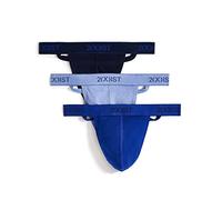 2(X)IST Essential Cotton Lot de 3 strings en Y pour homme - bleu - Small