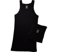 2(X) IST Essential Lot de 2 débardeurs carrés en Coton pour Homme, Noir Profond, Taille XL