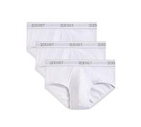 2(X)IST Lot de 3 Slips en Coton pour Homme, Blanc Pur, XL